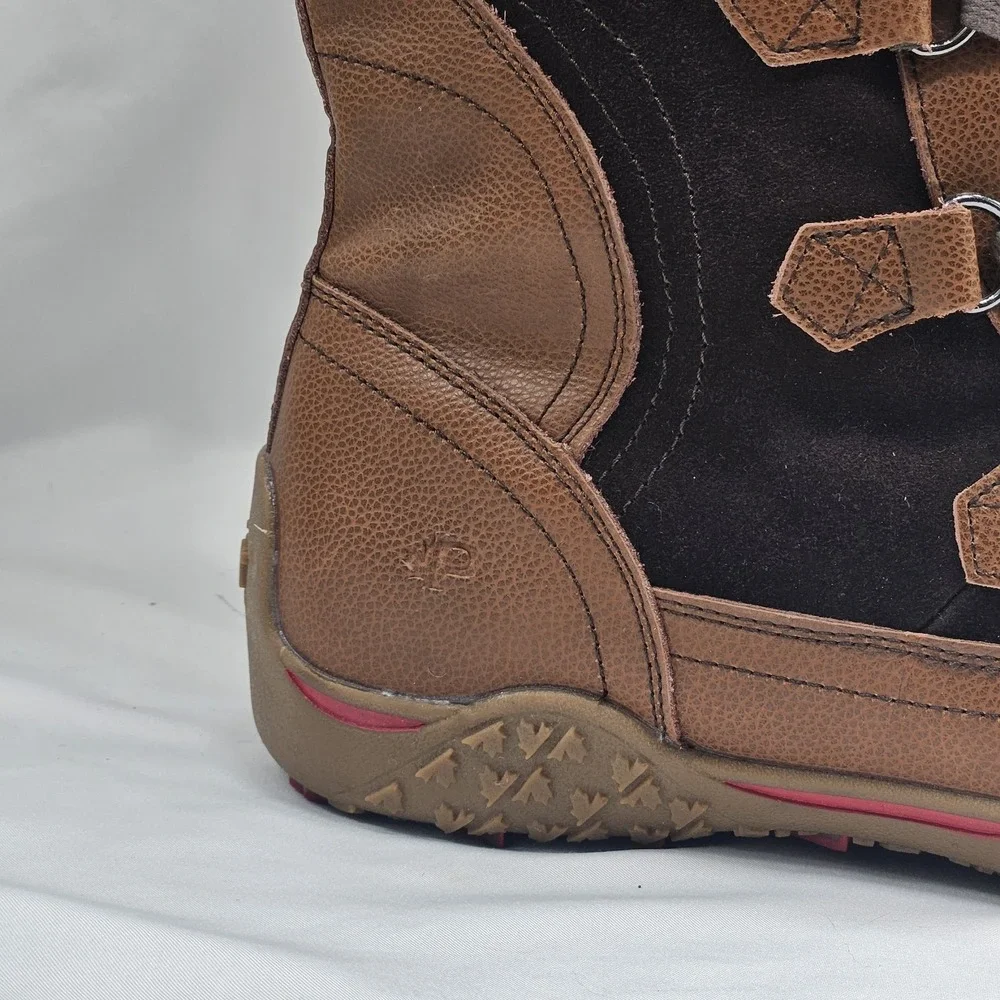 Pajar Canada Women Faux Shearling Brown Leather Snow Winter Boots 8-8.5US EUR 39